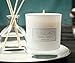 Sandalwood Candle Scented Glass Jar, 45 Hours Aromatherapy Soy Wax, Gift Candle