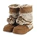 Home Slipper Womens Super Warm with Pom Poms Lined Tall Indoor Room Floor House Boots Slippers Shoes,US 7/8