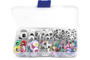 YooThink 460pcs Wiggle Googly Eyes with Self-Adhesive，6mm-15mm Mixed Packaging，Assorted Colors 6-15mm)