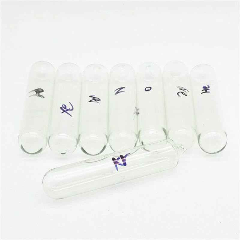 8pc Rare Gas Lighting Tubes Krypton Helium Neon Argon Xenon Oxygen Hydrogen