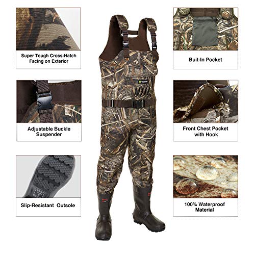 TIDEWE Chest Waders, Hunting Waders for Men Realtree MAX5 Camo with