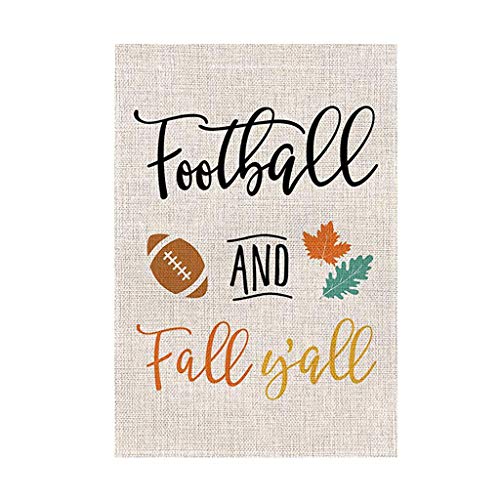 Clearance Sale!UMFun Football and Fall Y'all Small Garden Flag Vertical Double Sided Yard Flag Decor (A) - Thumbnail 5