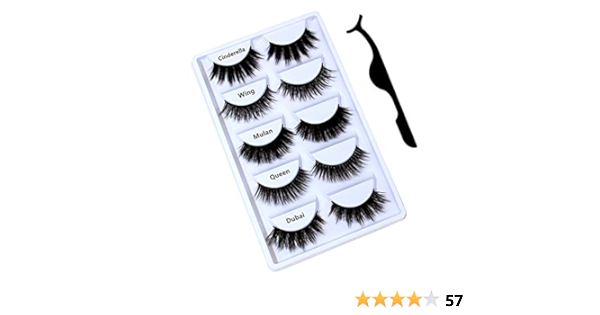amazon com 5 pairs 5 styles false eyelashes reusable 3d faux mink lashes handmade false eyelashes set for natural look with false lashes applicator beauty amazon com