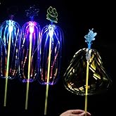 3Pcs Optic Wands Glow Wands LED Light Up Wand, for Birthday Party Favors Wedding Halloween Christmas Concerts Clubs,Magic Bub
