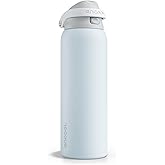 ENCOOL Leakproof Insulated Water Bottle with Straw Dual-Sip Water Bottle Bag-Safe Design for Work, Commute & Gym – Keeps Drinks Cold All Day, 40 oz, Misty Grey