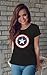 Black America Shield Graphic Tees for Women | Light Distress, M
