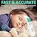 ONEBOM Forehead Thermometer for Fever with Ear Function - Instant Accurate Reading with Fever Alarm, 40 Sets of Memory, Forehead Thermometer for Kids and Adult, Pouch and Batteries Included