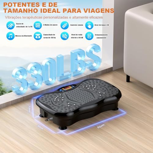 110-220V Plataforma Vibratória, Plataforma Vibracional, Equipamentos Esportivos, Vibration Plate Exercise Machine, Máquina de Exercício de Placa Vibratória, Vem com Controle Remoto, Home Gyms Workout