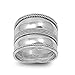 Sterling Silver Women's Bali Rope Ring Wide 925 Band Milgrain Fashion Size 10