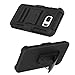 S7 Case, LK [Heavy Duty] Black Armor Holster Defender Full Body Protective Hybrid Case Cover with Belt Swivel Clip for Samsung Galaxy S7