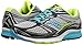 Saucony Women's Guide 9 Running Shoe, Grey/Blue/Citron, 7 M US