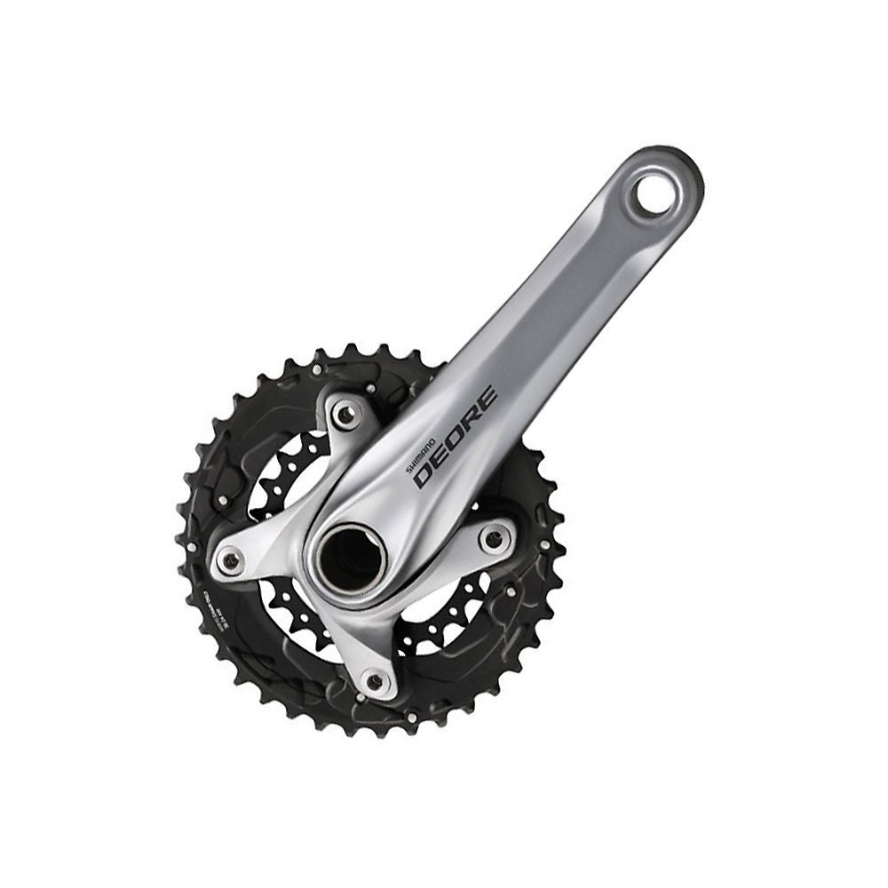 SHIMANO Deore FC-M615C 10 Speed Chain Set - Silver, 40/28 Teeth/Small