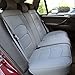 FH Group PU205013 Ultra Comfort Highest Grade Faux Leather Seat Cushions (Gray) Rear Set - Universal Fit for Cars Trucks & SUVs