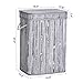 SONGMICS Bamboo Laundry Hamper Storage Basket Foldable Dirty Clothes Box Bin with Lid Handles and Removable Liner Rectangular 72L Distressed Gray ULCB10GW