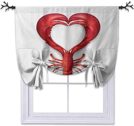 Cenefa de globo, una langosta hervida con forma de corazón símbolo de