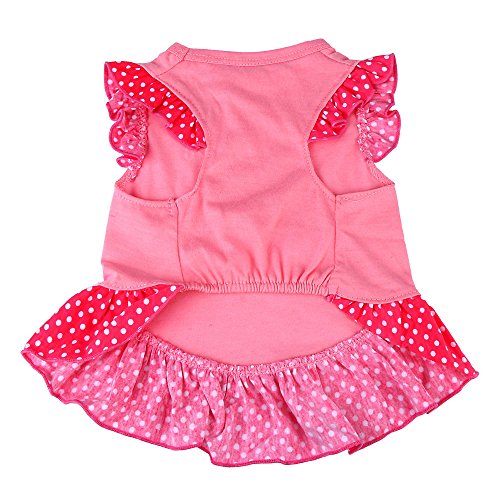 Howstar Pet T-Shirt, Dog Summer Apparel Puppy Pet Clothes for Dogs Cute Soft Vest (S, ❤️Hot Pink) (S, ❤️B) - Thumbnail 4