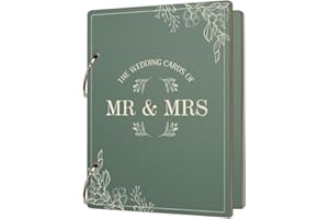 La Boda Wedding Cards Keeper, Wooden Greeting Card Holder, Cards Storage & Organization with Metal Buckles Binding, Birthday, Holiday Card Keepsake Book Wedding Gifts