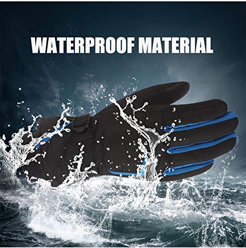Aisprts Ski Gloves Men and Women Winter Touch Screen Gloves Windproof Waterproof Outdoor Snow Snowboard Warm Gloves (Grey, L) - Thumbnail 3