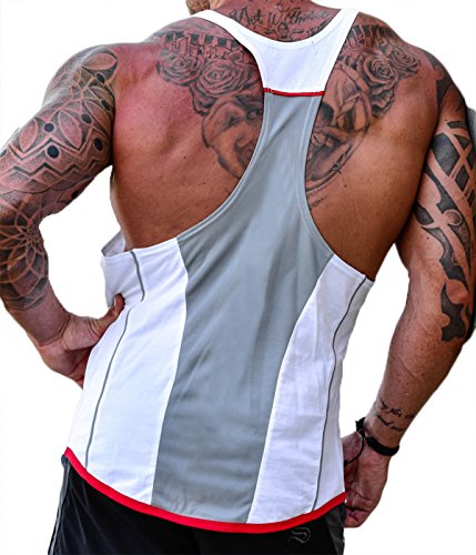 image for ICOOLTECH Men's Fitness Gym Muscle Cut Stringer Bodybuilding Workout S