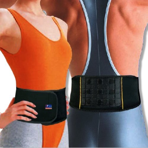 NeoPhysio Magnetic Therapy Back Support - Lightweight Neoprene Brace