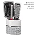 Creative Scents Mirror Damask Toothbrush Holder for Bathroom - Gray & White Toothbrush and Toothpaste Holder - Decorative Toothbrush Cup for Bathroom Holds Multiple Standard Or Electric Toothbrushes