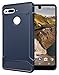 TUDIA Essential Phone PH-1 Case, Carbon Fiber Design Lightweight [TAMM] TPU Bumper Shock Absorption Cover for Essential Phone PH-1 (Navy Blue)