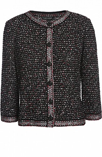 St. John Women's Medium Boxy Metallic Tweed Jacket Black M - Thumbnail 3