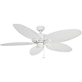 Honeywell Ceiling Fans Duval 52 Inch Ceiling Fan, Quick 2 Hang Indoor/Outdoor Ceiling Fan with Pull Chain, Dual Mount 5 Blade