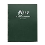 Ward® Class Record Book, 38 Students, 9-10 Week Grading, 11 x 8-1/2, Green
