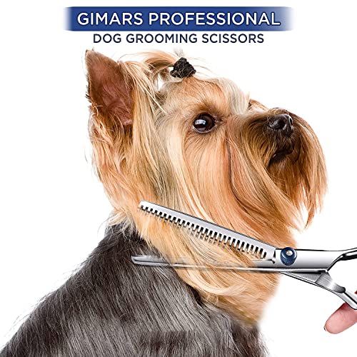 Gimars 3 in 1 Professional 4CR Dog Grooming Scissors Kit with Safety