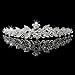 PIXNOR Crystal Rhinestones Crown Tiara Headband with Comb - Great for Wedding Bridal Bridesmaid Prom (Silver) (Silver)