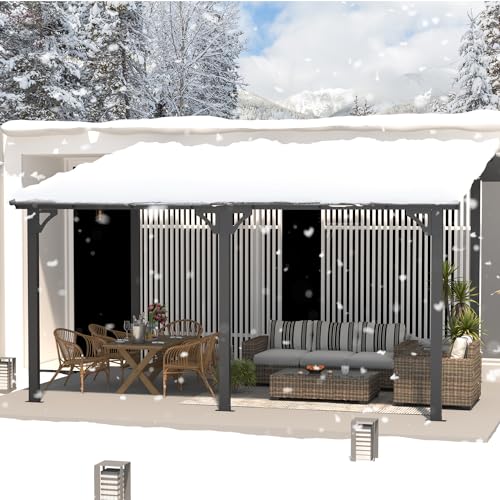 AECOJOY 14' x 10' Hard Top Lean-to Gazebo Review: Wall-Mounted Patio Shelter image 25
