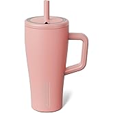 BrüMate Era 20 oz Tumbler with Handle and Straw | 100% Leakproof Insulated Tumbler with Lid and Straw | Made of Stainless Steel | Cup Holder Friendly Base | 20oz (Guava)