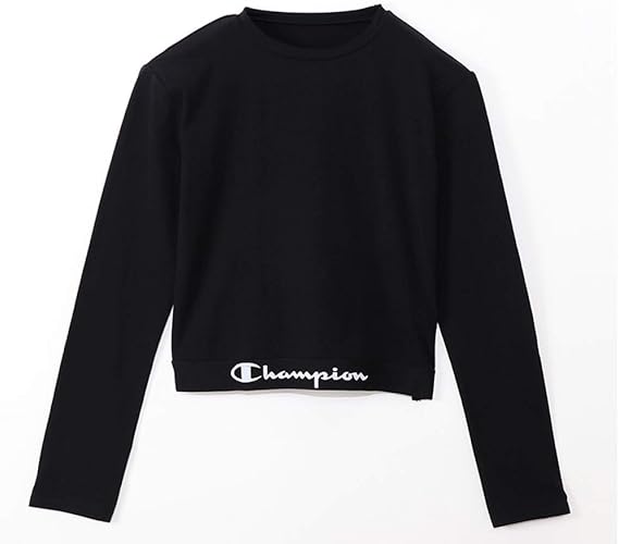 Amazon Co Jp チャンピオン インナーシャツ レディース Champion 長袖 Tシャツ ロンt ロゴ 綿混 Lサイズ Cw4q501 服 ファッション小物