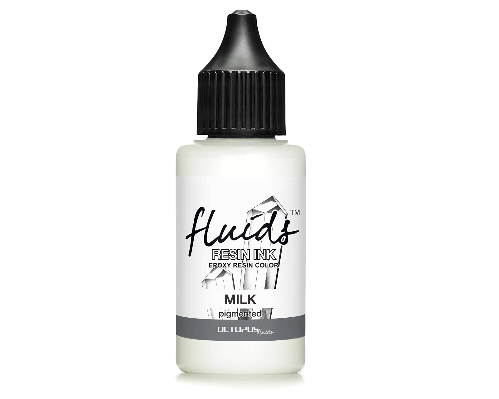 Octopus Fluids Resin Ink Milk, Alcohol Ink for Epoxy Resin and UV Resin, epoxy Resin Colour Translucent for Resin Art, Resin dye Liquid, 30 ml, White — image 1
