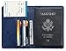 NapaWalli Leather Passport Holder Wallet Cover Case RFID Blocking Travel Wallet (nappa purplish blue)