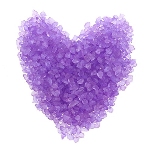 JiaUfmi Crystal Gravels Glass Crushed Gravel for Aqurium Fish Tank Supplies, Craft Sand Stone for Fairy Gardens Landscape Bottom Decoration Accessories (Purple)