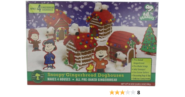 snoopy gingerbread dog house kit