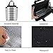 NovoLido Insulated Lunch Bag with Zipper, Reusable Lunch Box, Foldable Container Bag, Picnic Travel Office School Shopping Bag for Men Women Boys Girls Children Students Kids, Black (Black, Small)