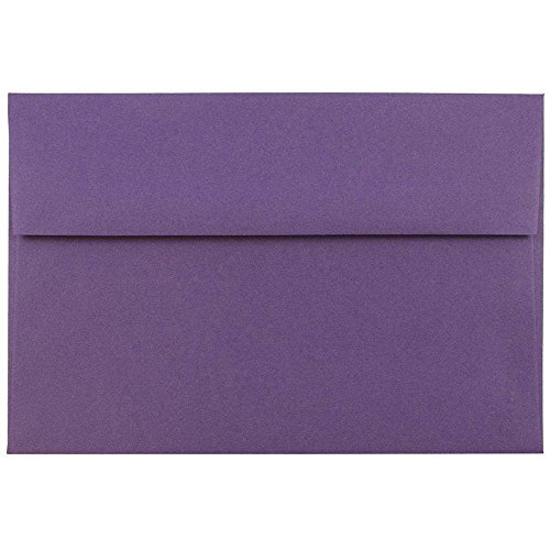 JAM PAPER A7 Premium Invitation Envelopes - 5 1/4 x 7 1/4 - Dark Purple - 25/Pack