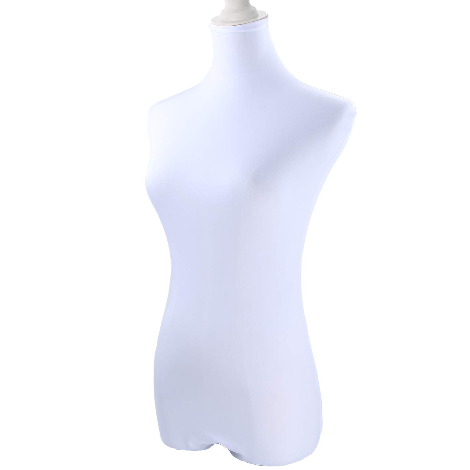 NAVAdeal White Superb Lycra Fabric Cover, Perfect For Dress Form Mannequin Dummy (Mannequin Not Included)