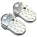 VEY 1 Pair Bicyle Rear Feet Pedals, Universal Folding Stainless Steel Footrest Lightweight Mountain Bike Rear Foot Pedal -Silver