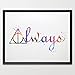 Dignovel Studios 8X10 Harry Potter Always Inspired Watercolor illustration Art Print Friendship Quote Nursery Kids Art N392