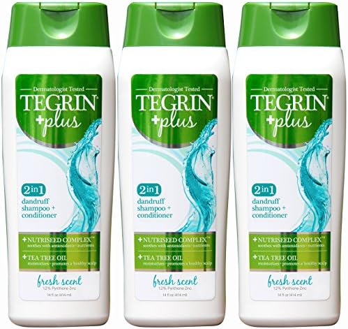 Tegrin + Plus 2in1 Dandruff Shampoo and Conditioner 3 pack