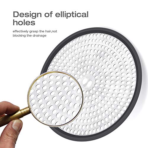 image for Shiwely Shower Drain Hair Catcher Trap Mesh Good Grips Easy Clean Drai