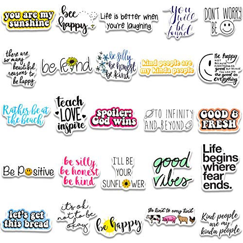 250Pcs/Pack Inspirational Stickers for Water Bottles, Motivational Stickers for Teens, Students, Teachers, Employees, Vinyl Waterproof Durable Laptop Sticker Decals for Hydroflasks Computer