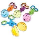 Learning Resources Handy Scoopers, Fine Motor Toy, Assorted Colors, Set of 4, Ages 3+