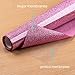 Glitter HTV Vinyl - 12 inch x 5ft PU Heat Transfer Vinyl roll Easy to Cut & Weed and Transfer, Iron On Htv Vinyl Design for T-Shirt, Clothes and Other Textiles(Pink)