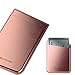 PunkCase CardStud Deluxe Stick On Wallet | Adhesive Card Holder Attachment for Back of Most Smart Phone Cases | Prime Genuine Leather Pouch | Discreet & Secure [Rose Gold]