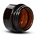 niceEshop(TM) 10pcs, 20 Gram Amber Empty Cosmetic Containers Glass Sample Jars